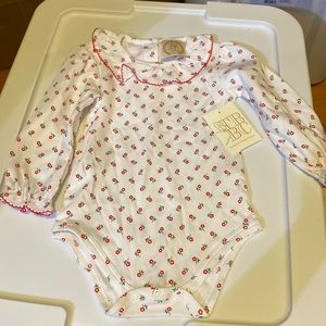TBBC long sleeve ruffle collar floral onesie midway Richmond red ramona …